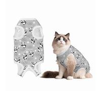 Mosytuky Pandas Between Clouds and Stars Print Dog Surgery Recovery Suit After Spay, Highly-Stretchy Dog Onesie,Dog Onesie Protect Surgical Wound-Small
