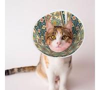 Mosytuky Pet Recovery Collars & Cones for Dogs and Cats After Surgery Adjustable Dog Neck Cone Surgical Elizabeth E-Collar Prevent Biting and Stop Licking Wound (Traditional Tribal Aztec,Small)