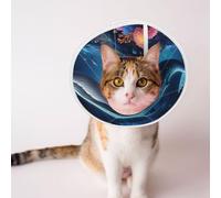 Mosytuky Pet Recovery Collars & Cones for Dogs and Cats After Surgery Adjustable Dog Neck Cone Surgical Elizabeth E-Collar Prevent Biting and Stop Licking Wound (Colorful Ocean Whale,Large)