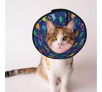 Mosytuky Pet Recovery Collars & Cones for Dogs and Cats After Surgery Adjustable Dog Neck Cone Surgical Elizabeth E-Collar Prevent Biting and Stop Licking Wound (Dinosaurs Adventure,Large)