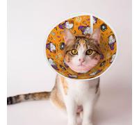 Mosytuky Pet Recovery Collars & Cones for Dogs and Cats After Surgery Adjustable Dog Neck Cone Surgical Elizabeth E-Collar Prevent Biting and Stop Licking Wound (Halloween Witches Gnome,Medium)