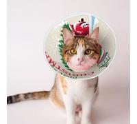 Mosytuky Pet Recovery Collars & Cones for Dogs and Cats After Surgery Adjustable Dog Neck Cone Surgical Elizabeth E-Collar Prevent Biting and Stop Licking Wound (Merry Christmas,Large)