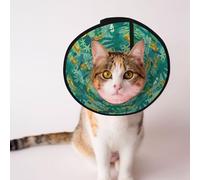 Mosytuky Pet Recovery Collars & Cones for Dogs and Cats After Surgery Adjustable Dog Neck Cone Surgical Elizabeth E-Collar Prevent Biting and Stop Licking Wound (Jungle Leopard,Medium)