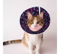 Mosytuky Pet Recovery Collars & Cones for Dogs and Cats After Surgery Adjustable Dog Neck Cone Surgical Elizabeth E-Collar Prevent Biting and Stop Licking Wound (Purple Butterfly,Small)