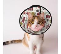 Mosytuky Pet Recovery Collars & Cones for Dogs and Cats After Surgery Adjustable Dog Neck Cone Surgical Elizabeth E-Collar Prevent Biting and Stop Licking Wound (London Landmark,Large)