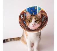 Mosytuky Pet Recovery Collars & Cones for Dogs and Cats After Surgery Adjustable Dog Neck Cone Surgical Elizabeth E-Collar Prevent Biting and Stop Licking Wound (Animals On Noah's Ark2,Medium)