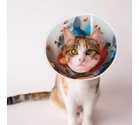 Mosytuky Pet Recovery Collars & Cones for Dogs and Cats After Surgery Adjustable Dog Neck Cone Surgical Elizabeth E-Collar Prevent Biting and Stop Licking Wound (3D Butterfly,Small)