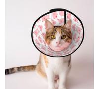 Mosytuky Pet Recovery Collars & Cones for Dogs and Cats After Surgery Adjustable Dog Neck Cone Surgical Elizabeth E-Collar Prevent Biting and Stop Licking Wound (Kawaii Pigs,Large)