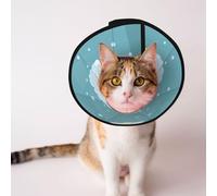 Mosytuky Pet Recovery Collars & Cones for Dogs and Cats After Surgery Adjustable Dog Neck Cone Surgical Elizabeth E-Collar Prevent Biting and Stop Licking Wound (Bathtub with Soap Bubbles,Small)