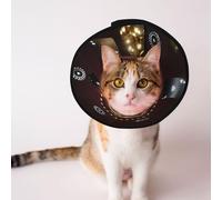 Mosytuky Pet Recovery Collars & Cones for Dogs and Cats After Surgery Adjustable Dog Neck Cone Surgical Elizabeth E-Collar Prevent Biting and Stop Licking Wound (Casino King and Playing Cards,Small)