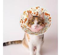 Mosytuky Pet Recovery Collars & Cones for Dogs and Cats After Surgery Adjustable Dog Neck Cone Surgical Elizabeth E-Collar Prevent Biting and Stop Licking Wound (Flower Fox,Medium)