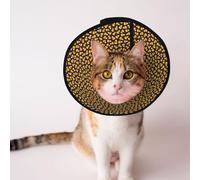 Mosytuky Pet Recovery Collars & Cones for Dogs and Cats After Surgery Adjustable Dog Neck Cone Surgical Elizabeth E-Collar Prevent Biting and Stop Licking Wound (Candy Corn,Small)