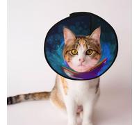 Mosytuky Pet Recovery Collars & Cones for Dogs and Cats After Surgery Adjustable Dog Neck Cone Surgical Elizabeth E-Collar Prevent Biting and Stop Licking Wound (Magic Mushrooms,Fireflies,Small)