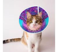 Mosytuky Pet Recovery Collars & Cones for Dogs and Cats After Surgery Adjustable Dog Neck Cone Surgical Elizabeth E-Collar Prevent Biting and Stop Licking Wound (Elephant in Tribal Style,Small)