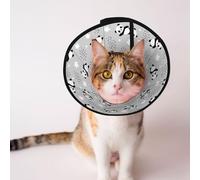 Mosytuky Pet Recovery Collars & Cones For Dogs And Cats After Surgery Adjustable Dog Neck Cone Surgical Elizabeth E-Collar Prevent Biting And Stop Licking Wound (Pandas Between Clouds And Stars,Small)