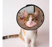 Mosytuky Pet Recovery Collars & Cones for Dogs and Cats After Surgery Adjustable Dog Neck Cone Surgical Elizabeth E-Collar Prevent Biting and Stop Licking Wound (Coffee Beans Chocolate Splash,Medium)