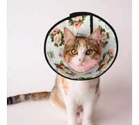 Mosytuky Pet Recovery Collars & Cones for Dogs and Cats After Surgery Adjustable Dog Neck Cone Surgical Elizabeth E-Collar Prevent Biting and Stop Licking Wound (Vintage Bike Flower Butterfly,Small)