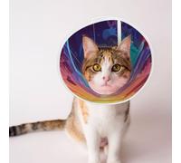 Mosytuky Pet Recovery Collars & Cones for Dogs and Cats After Surgery Adjustable Dog Neck Cone Surgical Elizabeth E-Collar Prevent Biting and Stop Licking Wound (Hawaiian Island Dolphin,Small)