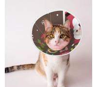Mosytuky Pet Recovery Collars & Cones for Dogs and Cats After Surgery Adjustable Dog Neck Cone Surgical Elizabeth E-Collar Prevent Biting and Stop Licking Wound (Ho Ho Ho Merry Christmas,Small)