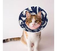 Mosytuky Pet Recovery Collars & Cones for Dogs and Cats After Surgery Adjustable Dog Neck Cone Surgical Elizabeth E-Collar Prevent Biting and Stop Licking Wound (Angry Shark,Large)