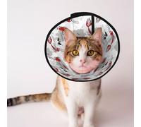 Mosytuky Pet Recovery Collars & Cones for Dogs and Cats After Surgery Adjustable Dog Neck Cone Surgical Elizabeth E-Collar Prevent Biting and Stop Licking Wound (Koi Fish,Medium)