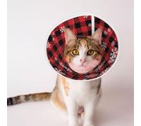 Mosytuky Pet Recovery Collars & Cones for Dogs and Cats After Surgery Adjustable Dog Neck Cone Surgical Elizabeth E-Collar Prevent Biting and Stop Licking Wound (Red Buffalo Plaid,Medium)