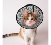 Mosytuky Pet Recovery Collars & Cones for Dogs and Cats After Surgery Adjustable Dog Neck Cone Surgical Elizabeth E-Collar Prevent Biting and Stop Licking Wound (Wild Animal Leopard Print,Small)