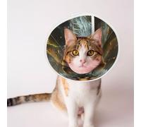 Mosytuky Pet Recovery Collars & Cones for Dogs and Cats After Surgery Adjustable Dog Neck Cone Surgical Elizabeth E-Collar Prevent Biting and Stop Licking Wound (Streamside Meditating Fox,Small)