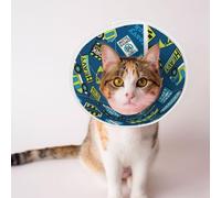 Mosytuky Pet Recovery Collars & Cones for Dogs and Cats After Surgery Adjustable Dog Neck Cone Surgical Elizabeth E-Collar Prevent Biting and Stop Licking Wound (Dump Truck,Large)