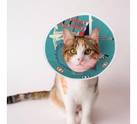 Mosytuky Pet Recovery Collars & Cones for Dogs and Cats After Surgery Adjustable Dog Neck Cone Surgical Elizabeth E-Collar Prevent Biting and Stop Licking Wound (Let's Go Travel,Small)