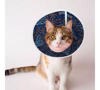 Mosytuky Pet Recovery Collars & Cones for Dogs and Cats After Surgery Adjustable Dog Neck Cone Surgical Elizabeth E-Collar Prevent Biting and Stop Licking Wound (Shining Christmas Tree,Large)