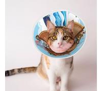 Mosytuky Pet Recovery Collars & Cones for Dogs and Cats After Surgery Adjustable Dog Neck Cone Surgical Elizabeth E-Collar Prevent Biting and Stop Licking Wound (Animals On Noah's Ark,Small)