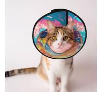 Mosytuky Pet Recovery Collars & Cones for Dogs and Cats After Surgery Adjustable Dog Neck Cone Surgical Elizabeth E-Collar Prevent Biting and Stop Licking Wound (Colorful Whimsical Earth,Small)