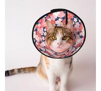 Mosytuky Pet Recovery Collars & Cones for Dogs and Cats After Surgery Adjustable Dog Neck Cone Surgical Elizabeth E-Collar Prevent Biting and Stop Licking Wound (Japanese Cherry Blossoms,Large)