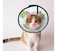 Mosytuky Pet Recovery Collars & Cones for Dogs and Cats After Surgery Adjustable Dog Neck Cone Surgical Elizabeth E-Collar Prevent Biting and Stop Licking Wound (Kawaii Frogs,Medium)