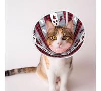 Mosytuky Pet Recovery Collars & Cones for Dogs and Cats After Surgery Adjustable Dog Neck Cone Surgical Elizabeth E-Collar Prevent Biting and Stop Licking Wound (Buffalo Plaid Forest,Small)