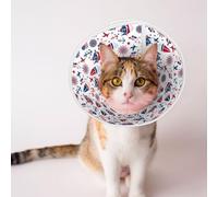 Mosytuky Pet Recovery Collars & Cones for Dogs and Cats After Surgery Adjustable Dog Neck Cone Surgical Elizabeth E-Collar Prevent Biting and Stop Licking Wound (Happy Columbus Day,Small)