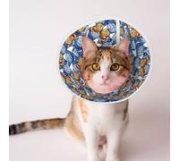 Mosytuky Pet Recovery Collars & Cones for Dogs and Cats After Surgery Adjustable Dog Neck Cone Surgical Elizabeth E-Collar Prevent Biting and Stop Licking Wound (Colorful Butterfly,Small)