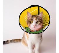 Mosytuky Pet Recovery Collars & Cones for Dogs and Cats After Surgery Adjustable Dog Neck Cone Surgical Elizabeth E-Collar Prevent Biting and Stop Licking Wound (T-Rex Playing Football,Small)