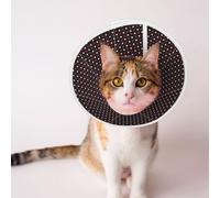 Mosytuky Pet Recovery Collars & Cones for Dogs and Cats After Surgery Adjustable Dog Neck Cone Surgical Elizabeth E-Collar Prevent Biting and Stop Licking Wound (Red and White Polka Dots,Medium)