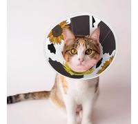 Mosytuky Pet Recovery Collars & Cones for Dogs and Cats After Surgery Adjustable Dog Neck Cone Surgical Elizabeth E-Collar Prevent Biting and Stop Licking Wound (Sunflowers Country,Large)