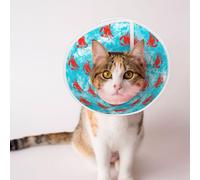 Mosytuky Pet Recovery Collars & Cones for Dogs and Cats After Surgery Adjustable Dog Neck Cone Surgical Elizabeth E-Collar Prevent Biting and Stop Licking Wound (Crab Swims in The Ocean,Medium)