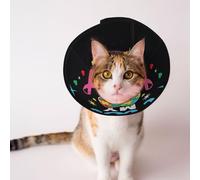 Mosytuky Pet Recovery Collars & Cones for Dogs and Cats After Surgery Adjustable Dog Neck Cone Surgical Elizabeth E-Collar Prevent Biting and Stop Licking Wound (I Love My Autism,Medium)