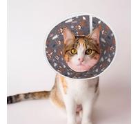 Mosytuky Pet Recovery Collars & Cones for Dogs and Cats After Surgery Adjustable Dog Neck Cone Surgical Elizabeth E-Collar Prevent Biting and Stop Licking Wound (Snowflake Fox,Medium)