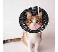 Mosytuky Pet Recovery Collars & Cones for Dogs and Cats After Surgery Adjustable Dog Neck Cone Surgical Elizabeth E-Collar Prevent Biting and Stop Licking Wound (I Love Math,Medium)