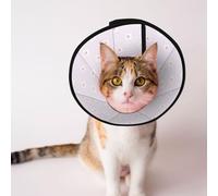 Mosytuky Pet Recovery Collars & Cones for Dogs and Cats After Surgery Adjustable Dog Neck Cone Surgical Elizabeth E-Collar Prevent Biting and Stop Licking Wound (Kawaii Cat Paw,Large)