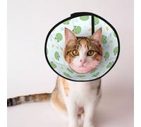 Mosytuky Pet Recovery Collars & Cones for Dogs and Cats After Surgery Adjustable Dog Neck Cone Surgical Elizabeth E-Collar Prevent Biting and Stop Licking Wound (Kawaii Frogs,Medium)