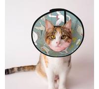 Mosytuky Pet Recovery Collars & Cones for Dogs and Cats After Surgery Adjustable Dog Neck Cone Surgical Elizabeth E-Collar Prevent Biting and Stop Licking Wound (Cute Farm Birds,Large)