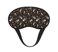 Mosytuky Pirate Skulls Print Sleep Mask for Back and Side Sleeper for Sleeping,Zero Eye Pressure Night Blindfold Ultralight Travel Nap Eye Cover