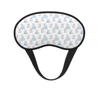 Mosytuky Playful Polar Bear Pals Print Sleep Mask for Back and Side Sleeper for Sleeping,Zero Eye Pressure Night Blindfold Ultralight Travel Nap Eye Cover